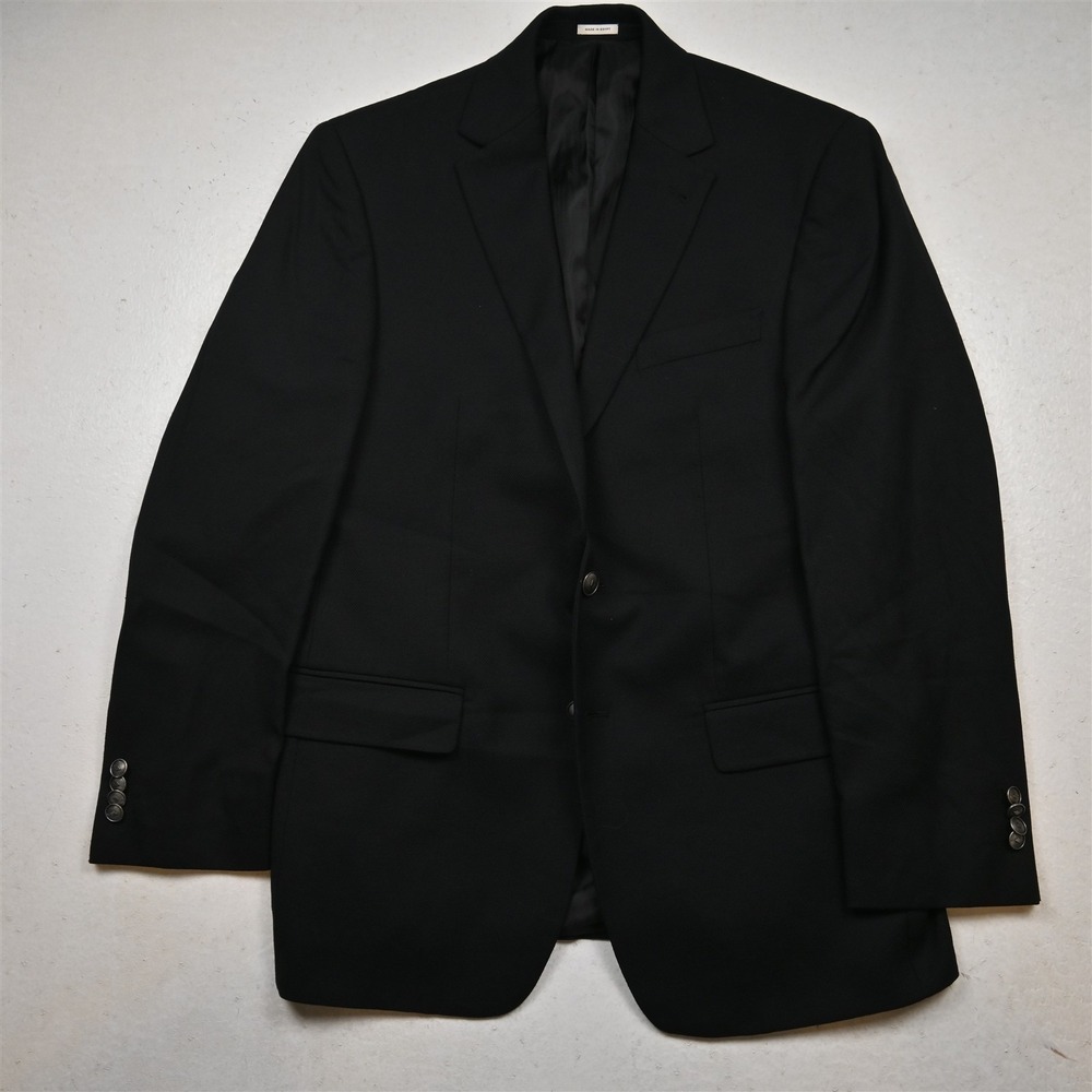 Joseph Abboud 42R Black 100% Reda Wool Soft Shoulder Blazer Jacket Sport Coat